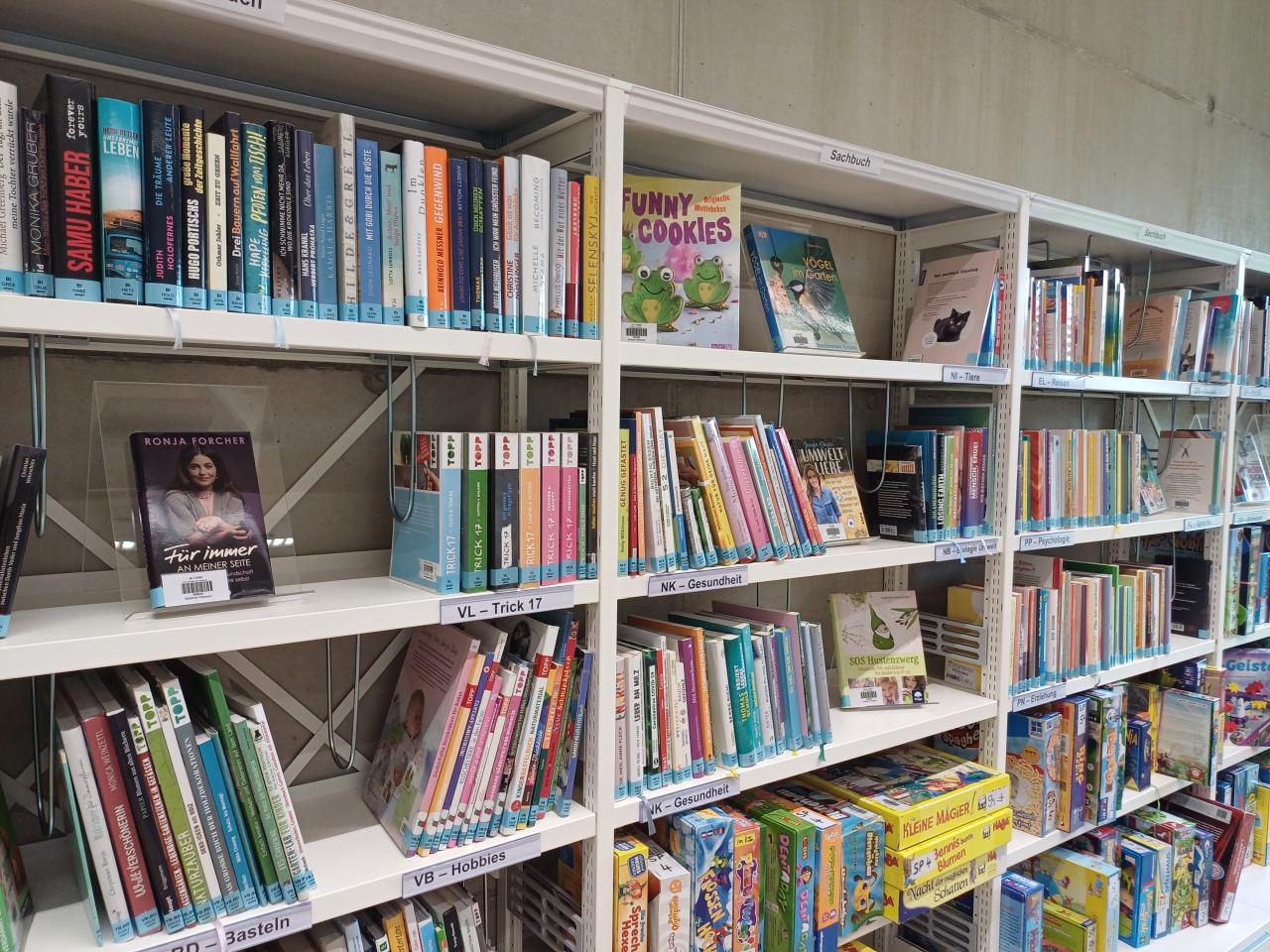 Sachbücher und Spiele 