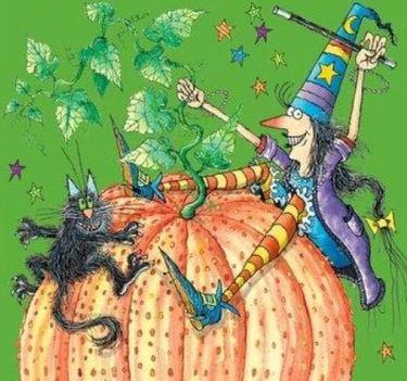 Buchumschlag mit Zilly und Zingaro auf einem Riesenkürbis